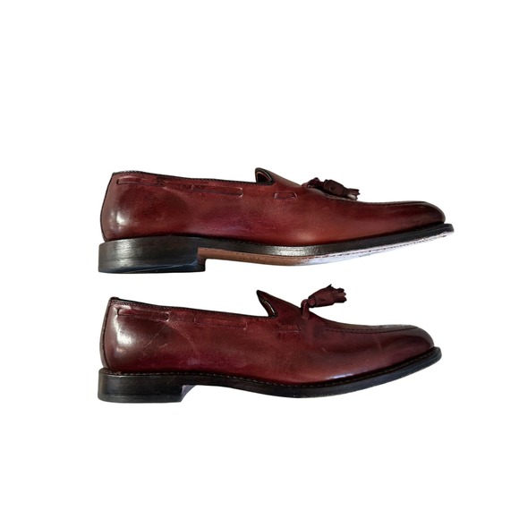 Allen Edmonds Grayson Tassel Loafers Burgundy Leather‎ Men's Dress Shoes Size 10 - Picture 3 of 9